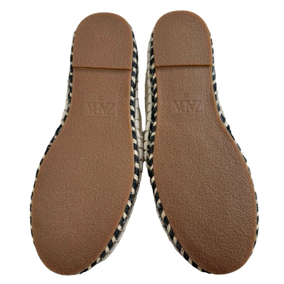 NWOT Zara Trafaluc Espadrille Jute Slip-On Loafers Size 39/US 8 - Picture 12 of 16